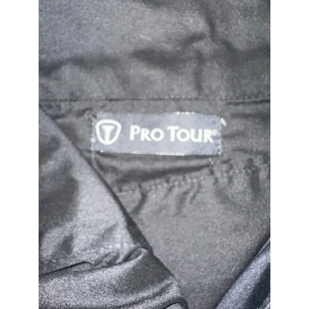Pro Tour Mens Coolplay Ultimate Golf Pants Size 34/30 Caviar Color Pleat Front